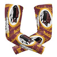 Washington Redskins Cooling Arm Sleeve (Pair) - Elbow Brace Support Sun UV Protection for Men & Women - Sports Sleeves for Basketball Baseball Softball Volleyball
