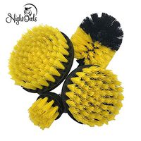 Power Drill Nylon Brush Attachments (4 Piece Set) - Tile and Grout, All-Purpose Scrubbers for Bathroom, Kitchen and Garden
