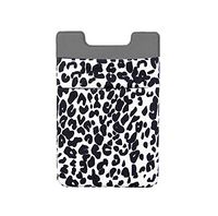 lenoup Stretchy Leopard Print Cell Phone Card Holder, Stick On Cell Phone Wallet for Credit Card, Business Card ID and Keys, Phone Pocket for Almost All Phones