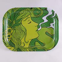 Green Goddess Metal Smoking Rolling Tray Small