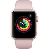 Apple Watch Series 3 - GPS - Gold Aluminum Case with Pink Sand Sport Band - 38mm - MQKW2LL/A (Renewed)