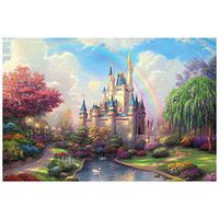 Adults Children's Puzzles 1000 Piece Large Puzzle Game Interesting Toys Personalized Gift,Sort and Go Jigsaw Puzzle Accessory - Rainbow Castle 70 x 50 cm