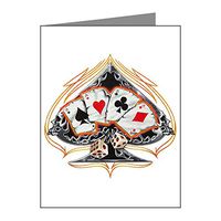 Note Cards (10 Pack) Four of a Kind Poker Spade