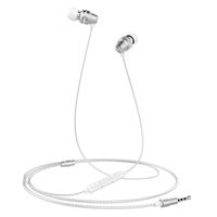 Earphones, in-Ear Earbuds Headphones with Microphone and Volume Control, Noise Canceling, Bass, 3.9Ft/White
