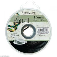 Dazzle-It! Rattail Cord 1.5mm 20yd Black