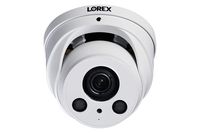 Lorex LNE8964AB 4K Ultra HD Resolution 8MP Motorized Varifocal Outdoor IP Audio 4X Optical Zoom Camera 250 Feet IR Night Vision Indoor and Outdoor 1 - White Dome Camera