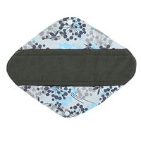 12 Inch Heavy Flow Charcoal Bamboo Mama Cloth/ Menstrual Pads/ Reusable Sanitary Pads (Silver)