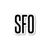 SFO San Francisco Sticker Airport Codes Stickers - Laptop Stickers - Vinyl Decal - Laptop, Phone, Tablet Vinyl Decal Sticker S12169