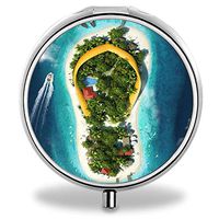 IMLONE Pill Organizer- Sliver Weekly Pill Boxes with 3 Components and Mirror for Travelling and Daily Needs,Compartments to Hold Vitamins, Cod Liver Oil, Supplements and Medication