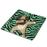 Dabbing Pug Hip Hop Kitchen Towel Microfiber Cleaning Cloth Absorbent Hand Towel for House Kitchen Car