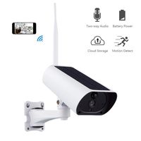 Funxwe Solar Power 1080P WiFi IP Camera 4X Zoom Two-Way Audio Cloud Storage, PIR Motion Detection P2P Outdoor CCTV Security Wireless Camera with 10040mAh Lithium Battery 32G SD Card