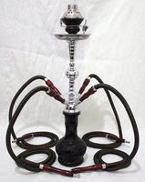 4 Hose Hookah Pipe Black Jack 22 Nargila Shisha Smoking Party Set with Four Pro Lounge Hoses by Hookah4sale 4-Hose