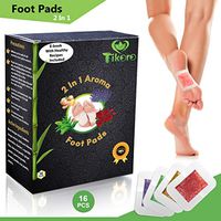 Tikoro Foot Pads for Pain and Stress Relief - Ginger, Lavender, Green Tea, Rose - Premium Aromatherapy Feet Patches - 2 in 1 Upgraded - Natural, Organic 16 pcs - Improve Sleep - Bonus eBook