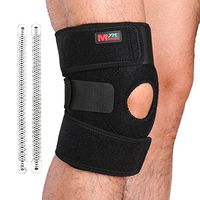 2 Springs Breathable Knee Support, Non-Slip Knee Brace Sleeve Wraps with Stabilizer and Neoprene Knee Pads Protector for Running,Sports, Adjustable, Black B01 by Mumian (Neoprene, Regular)