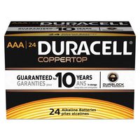 (3 Pack Value Bundle) DURMN2400B24000 Coppertop Alkaline Batteries, AAA, 24/Box