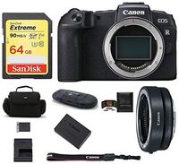 Canon EOS RP Mirrorless Digital Camera Body Bundle, Includes: Canon Mount Adapter EF-EOS R + SanDisk 64GB Extreme Memory Card + More.