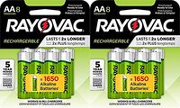 RAYOVAC AA 8-Pack Rechargeable Batteries, LD715-8OP Gene 2 Pack