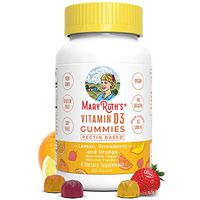 Vegan Vitamin D3 Gummy (Plant-Based) by MaryRuth's - Made from Lichen! Non-GMO, Paleo Friendly, Vegan, Gluten Free, for Men, Women & Children! 1000 IUs Vitamin D3 (60 Count 1-2 Month Supply)