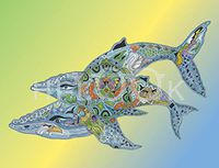 Hi-Look Microfiber Cleaning Cloth - Humpback Whales