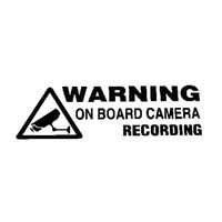 Warning On Board Camera Recording Car Styling Stickers Auto Windows Decals Decor - Black