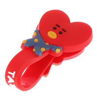 Nuofeng - Kpop BTS Bangtan Boys Power Cord Organizer Cartoon Kawaii Headphone Cable Ties Organizer Earphone Wrap Winder USB Cable Clip Clasp Button(H01)