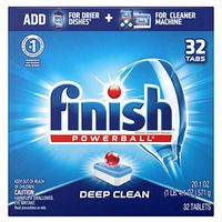 Finish Powerball Tabs Dishwasher Detergent Tablets, Fresh Scent, 32 Count