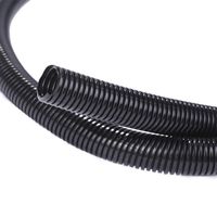 Alex Tech 100ft - 3/8 inch Split Wire Loom Tubing Wire Conduit - Black