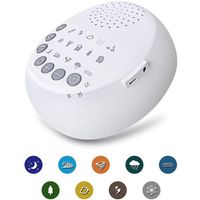 White Noise Sleep Machine 15 Soothing Sounds Aid Machine Sound Therapy with Earphone Jack Timer Setting 2 Power Supply Ways for Adults Baby Home Office Travel Fauay