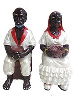 6" Francisco and Francisca Statue San Santo Santa Santeria Yoruba Cuba