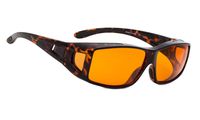 Fitover Glasses for Computer Blue Blocking with Orange Tinted,Tortoise