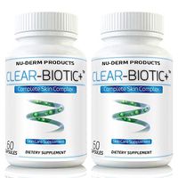 Clear Biotic 20.1 gm [2 pk] Acne Vitamins Pills Acne Supplements Treatment for Acne W Powerful Acne Vitamins A E C & B2 Treats Acne Improves Complexion Giving Your Skin a Radiant Glow