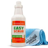 Easy Stone Care - Easy Scrub - Natural Stone Deposit Remover - Commecial Grade Surcface Cleaner - Removes Suface Haze, Spills, And Residues - Microfiber Cloth - 32oz