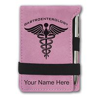 Mini Notepad, Gastroenterology, Personalized Engraving Included (Pink)