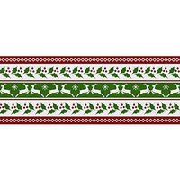 INTERESTPRINT Merry Christmas Reindeers and Holly 58 x 23 Inch Gift Wrap Wrapping Paper for Boys, Girls, Adults - 2 Rolls