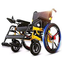 AIYLY Folding Electric Powered Wheelchair Lightweight Portable Smart Chair,Joystick for Elderly Disabled Mobility Scooter Wheelchair with Battery