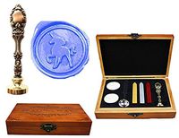 MNYR Fancy Unicorn Luxury Wood Box Gold Metal Peacock Wedding Invitations Gift Cards Paper Stationary Envelope Seals Custom Logo Wax Seal Sealing Stamp Wax Sticks Melting Spoon Wood Gift Box Kit