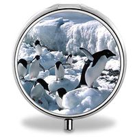 IMLONE Pill Organizer- Sliver Weekly Pill Boxes with 3 Components and Mirror for Travelling and Daily Needs,Compartments to Hold Vitamins, Cod Liver Oil, Supplements and Medication