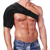 Shoulder Stability Brace with Pressure Pad Adjustable Breathable Neoprene Shoulder Brace for Men and Women Rotator Cuff Compression Support for Shoulder Pain