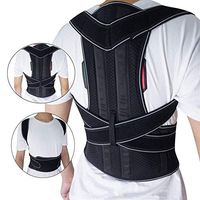RZDJ Adjustable Back Spine Posture Corrector Adult Humpback Pain Back Support Brace Shoulder Belt Posture Correction (Color : A, Size : L)