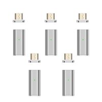 NetDot Gen10 Magnetic Fast Charging Micro USB to Micro USB Adapter Converter Compatible with Android Smartphones(5 Pack Silver)
