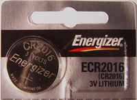 CR2016 3v Lithium Battery for Watches, Car Remote Controls