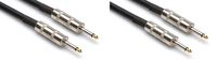 (2) Hosa SKJ-420 14 Gauge AWG 20' Foot 1/4" TS To 1/4" TS Speaker Cables Pair