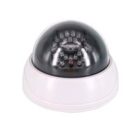 L-San Outdoor Imitation Dome Camera Fake Monitors Simulation Surveillance Camera with LED Lights Indoor Camera White