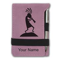 Mini Notepad, Kokopelli, Personalized Engraving Included (Pink)