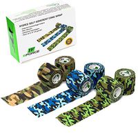 11FORCE Self Adherent Cohesive Bandage 2in x 5 Yards for Medical Care, Compression Wrap, Vet Tape and Waterproof Protection Purpose, Hunting Gear, Support for Wrist, Ankle, (Pack of 6)