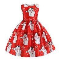 Driuankeji Girls 50s Vintage Swing Rockabilly Retro Sleeveless Pleated Party Dress for Occasion Christmas Dresses Red