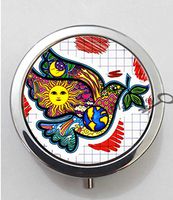 BlackKey Dove Love and Peace 3-Compartment Decorative Pocket Gift Box Case Organizer for Pill, Color 1 -299