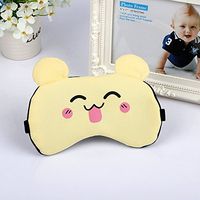 Outflower Cute Cartoon Smiley Face Blindfold Shading Sleep Mask Travel Lunch Break Sleep Goggles with Ice Bag Yellow