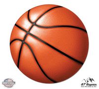 GT Graphics Basketball - 8" Vinyl Sticker - for Car Laptop I-Pad - Waterproof Decal