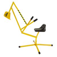 Reeves International The Big Dig Sandbox Digger Excavator Crane with 360° Rotation with Base, Great for Sand, Dirt and Snow, Steel Outdoor Play Toy